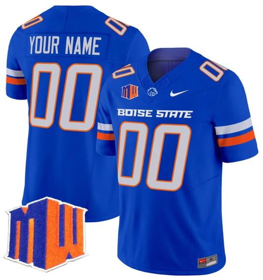 Custom Boise State Broncos Jersey Name and Number Vapor Limited College Football Stitched Royal by My Store