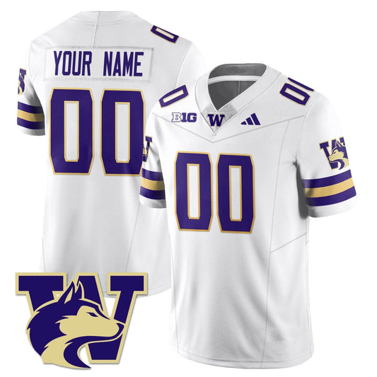 Custom Washington Husky Jersey Football 2025 Vapor Limited Stitched White by My Store