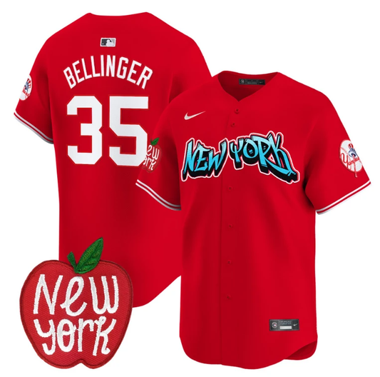 Cody Bellinger Jersey #35 New York Yankees Apple Patch Vapor Premier Limited Stitched Red by My Store