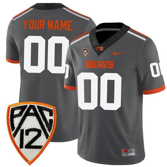 Custom Oregon State Beavers Jersey Name and Number College Football Grey Alternate Game – All Stitched by My Store