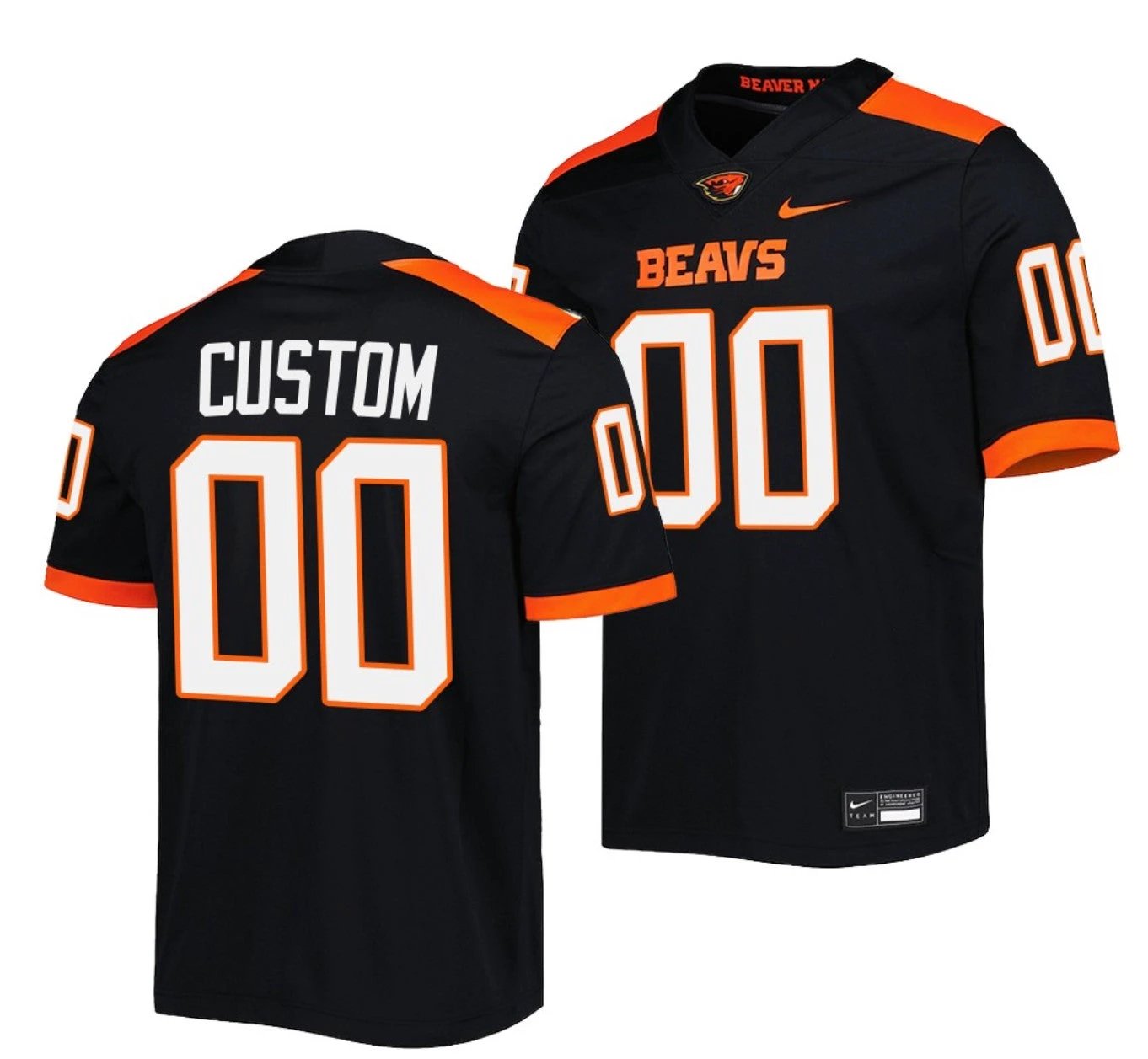Custom Oregon State Beavers Jersey Name and Number NCAA College Football Untouchable Black by My Store
