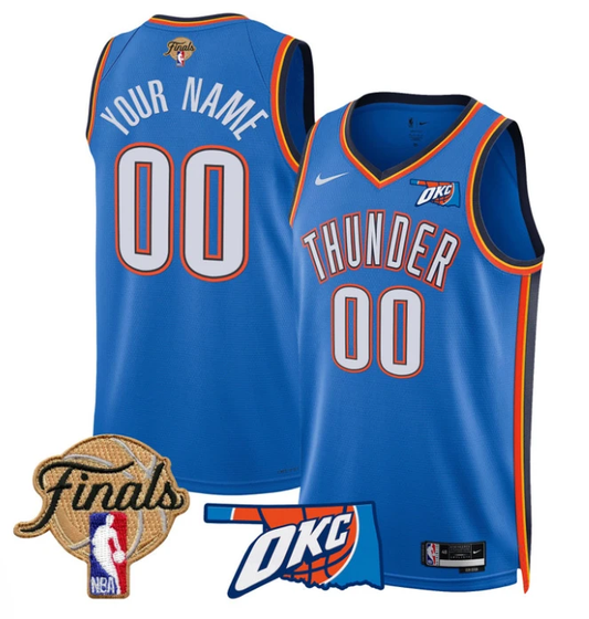 Custom Oklahoma City Thunder Jersey 2025 Finals Swingman Stitched Icon by My store basketball
