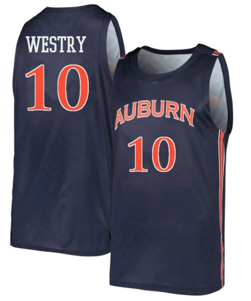 Chance Westry Jersey Auburn Tigers College Basketball #10 by My store basketball