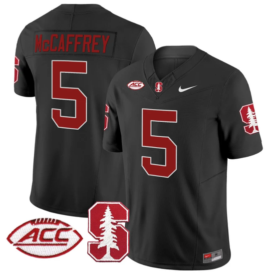 Christian McCaffrey Jersey #5 Stanford Cardinal Vapor Limited College Football Stitched Black by My Store