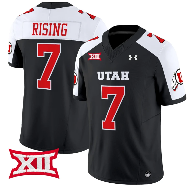 Cameron Rising Jersey #7 Utah Utes Vapor Limited College Football Stitched Black Alternate by My Store