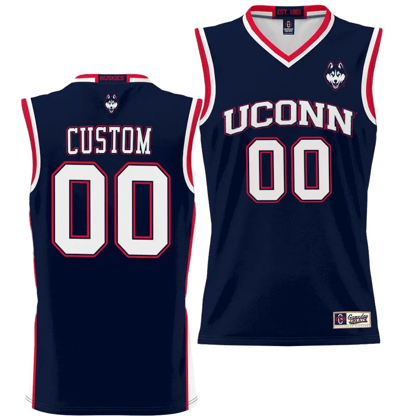 Custom UConn Huskies Jersey Name and Number NIL College Basketball Lightweight White by My store basketball
