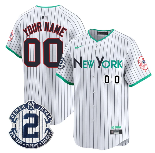 Custom New York Yankees Jersey City Connect Vapor Premier Limited Stitched Pinstripe by My Store