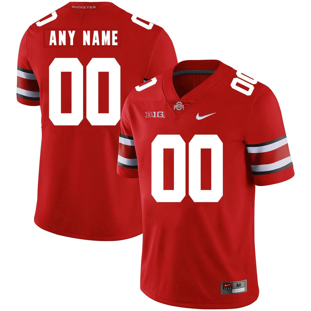 Custom Ohio State Buckeyes Jersey Name and Number NCAA College Football Big Patch Red by My Store