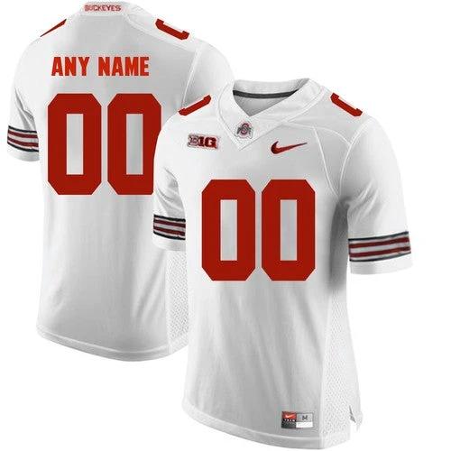 Custom Ohio State Buckeyes Jersey Name and Number NCAA College Football Replica White by My Store
