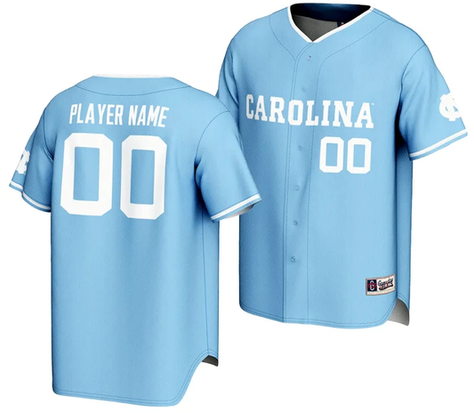 Custom North Carolina Tar Heels Jersey Name and Number Lightweight Baseball Blue by My Store