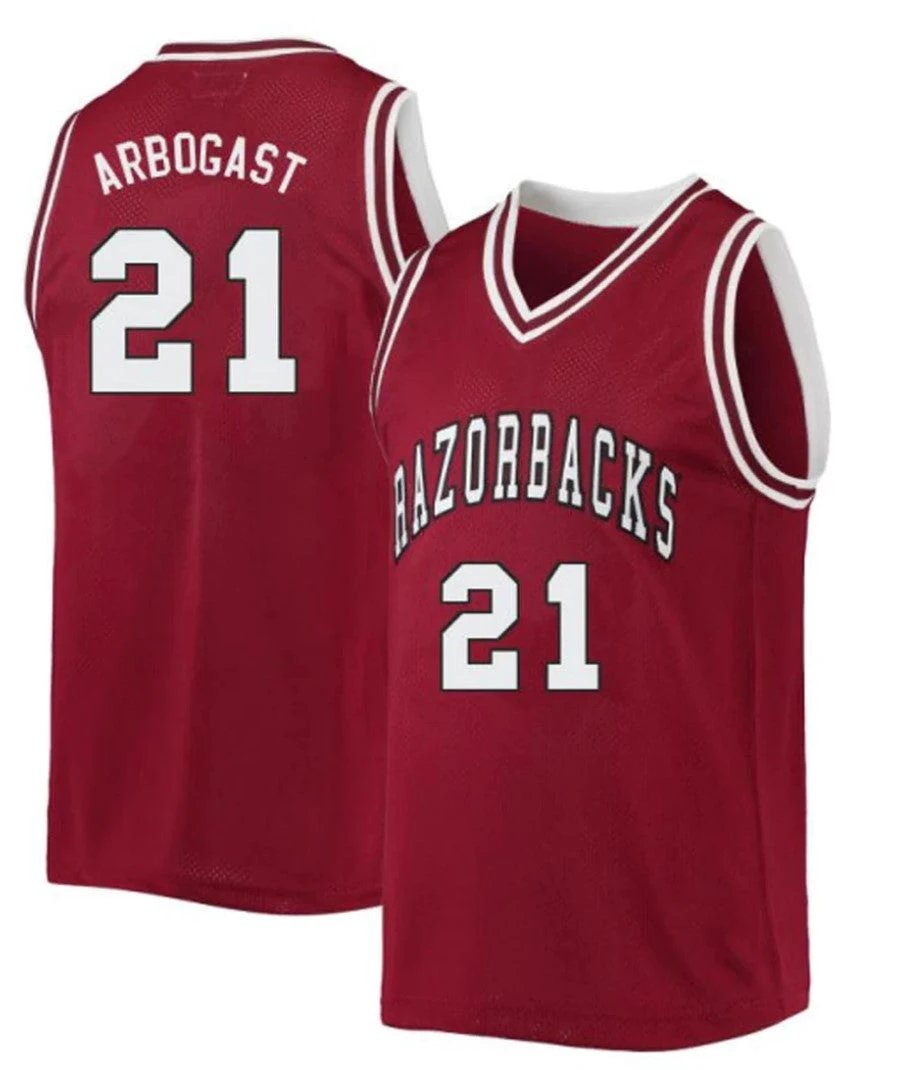 Cade Arbogast Jersey Arkansas Razorbacks College Basketball #21 by My store basketball