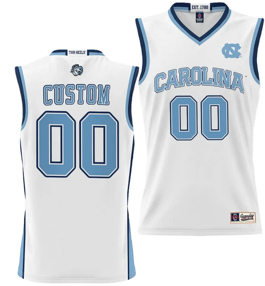 Custom UNC Tar Heels Jersey Name and Number NIL College Basketball Lightweight White by My store basketball