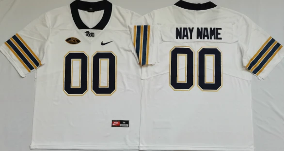 Custom Pittsburgh Panthers Jersey Name and Number NCAA College Football White by My Store