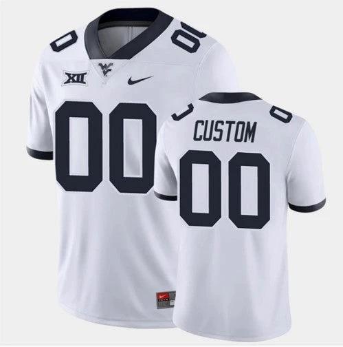 Custom West Virginia Mountaineers Jersey Name and Number NCAA College Football White by My Store