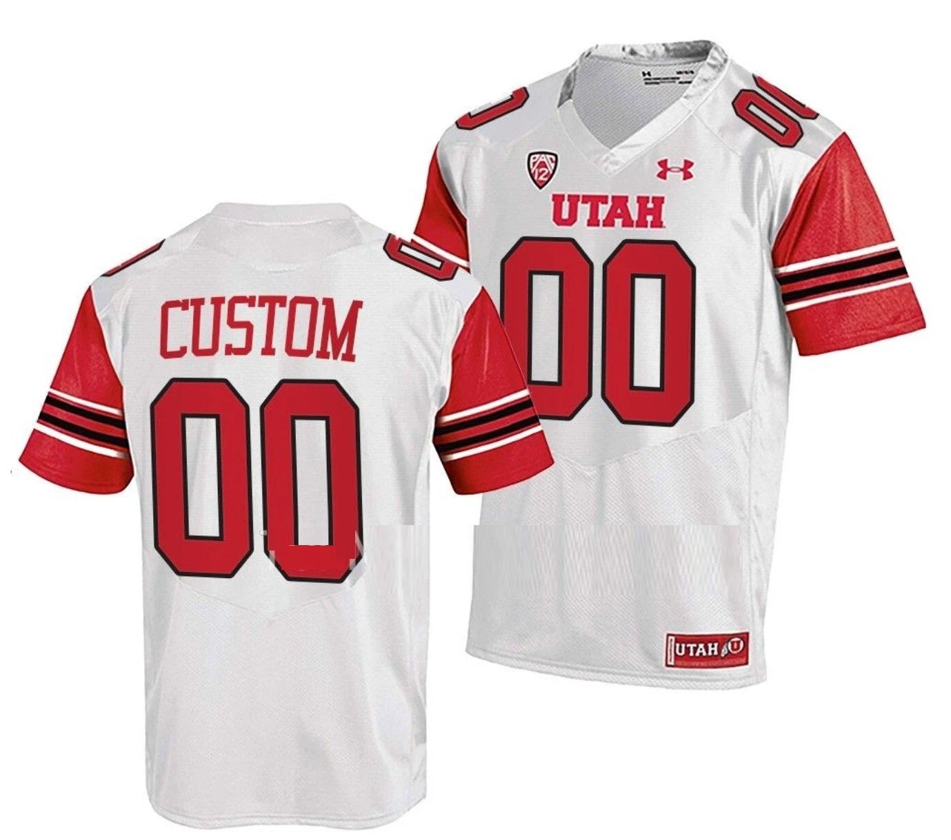 Custom Utah Utes Jersey Name and Number NCAA College Football Replica White by My Store
