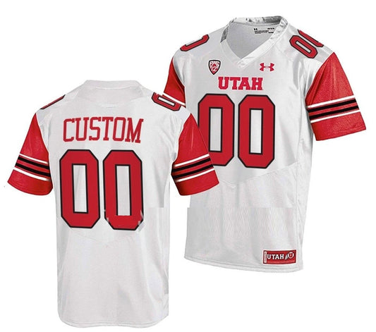 Custom Utah Utes Jersey Name and Number NCAA College Football Replica White by My Store