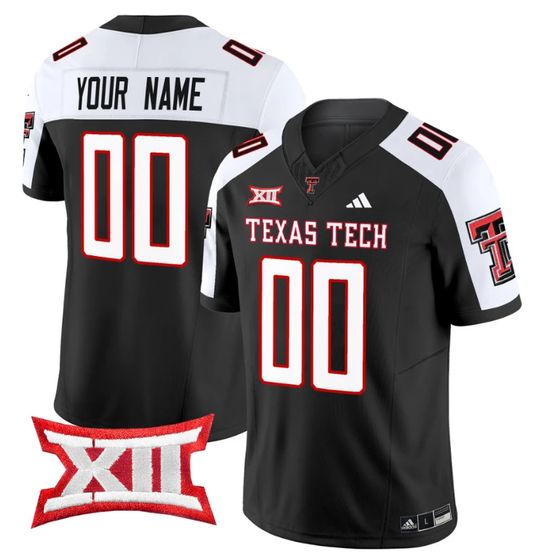 Custom Texas Tech Red Raiders Jersey Name and Number Vapor Limited Football Black Alternate by My Store