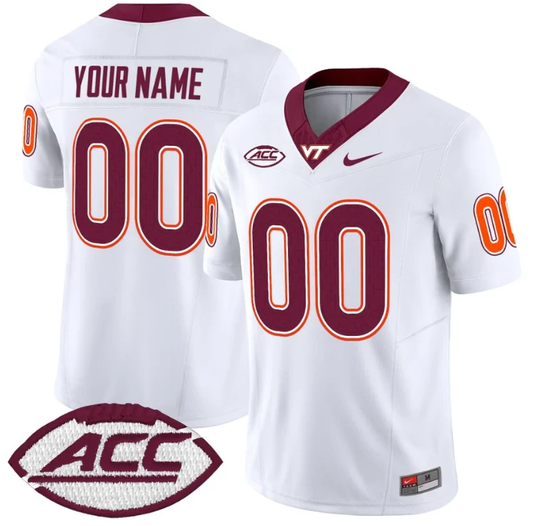 Custom Virginia Tech Hokies Jersey Name and Number Vapor Limited College Football White by My Store