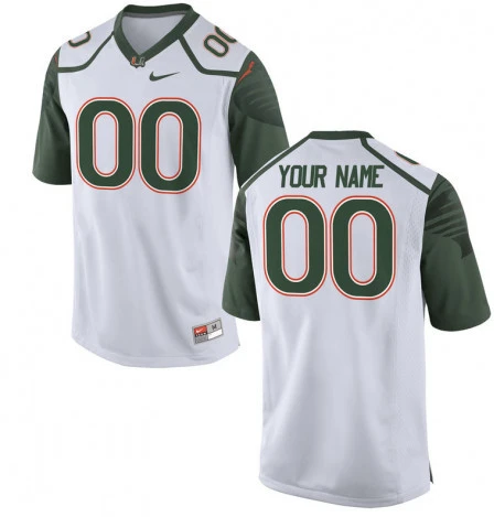 Custom Miami Hurricanes Jersey Name and Number NCAA College Football White by My Store