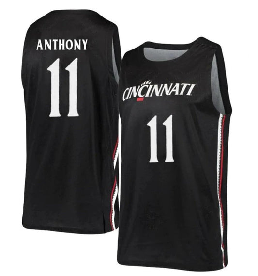 CJ Anthony Jersey Cincinnati Bearcats College Basketball Black #11 by My store basketball