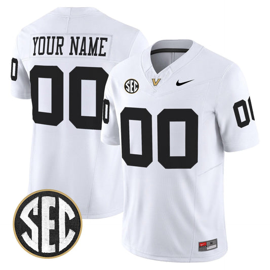 Custom Vanderbilt Commodores Jersey Name, Number 2025 Limited Stitched White by My Store