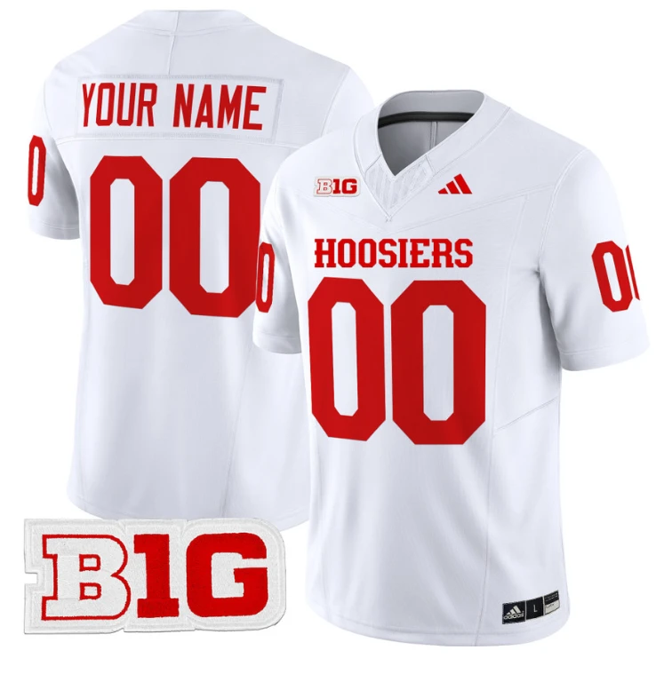 Custom Indiana Hoosiers Jersey Name and Number Vapor Limited Football White by My Store