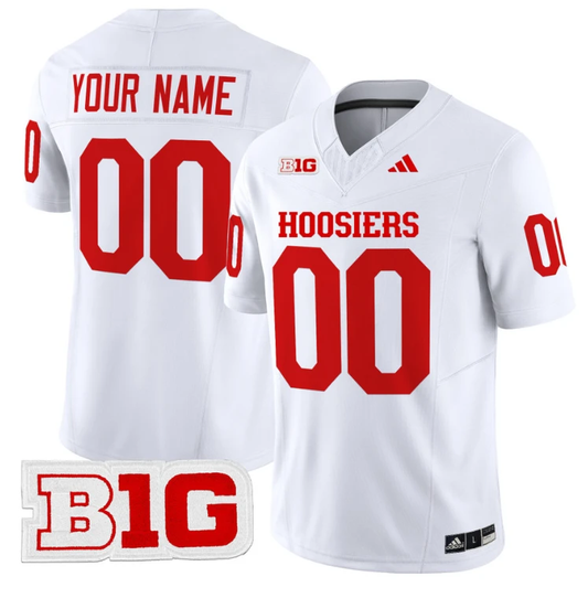 Custom Indiana Hoosiers Jersey Name and Number Vapor Limited Football White by My Store
