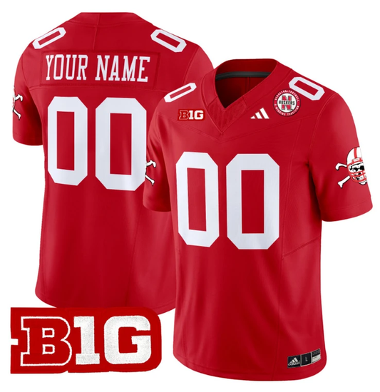 Custom Nebraska Cornhuskers Jersey 2024 Vapor V2 Football Red by My Store
