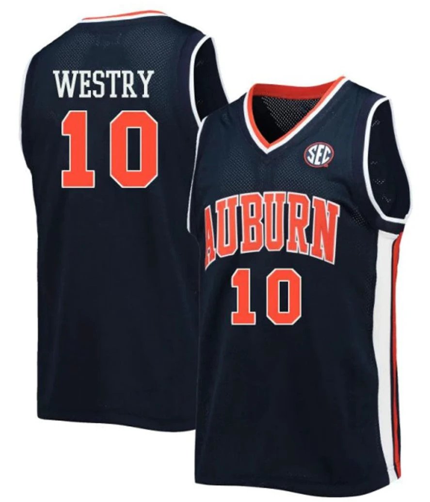 Chance Westry Jersey Auburn Tigers College Basketball #10 by My store basketball