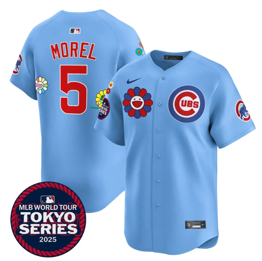 Christopher Morel Jersey #5 Chicago Cubs Tokyo Series 2025 Vapor Premier Limited Stitched Pinstripe by My Store