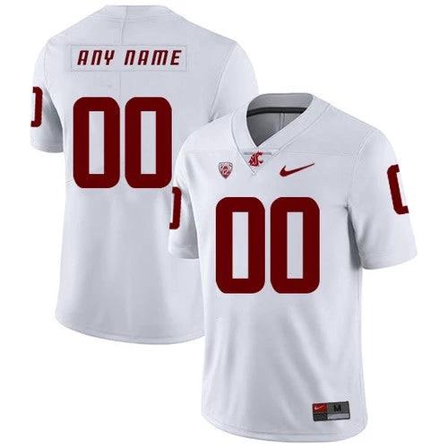 Custom Washington State Cougars Jersey Name and Number NCAA College Football White by My Store