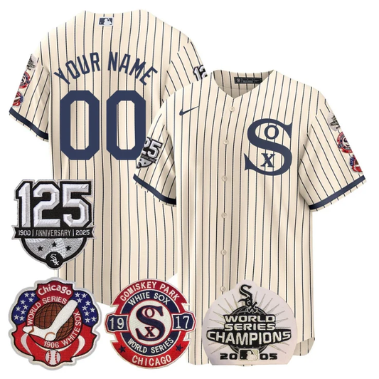 Custom Chicago White Sox Jersey 125th Anniversary World Series Champions Stitched Field Of Dream by My Store