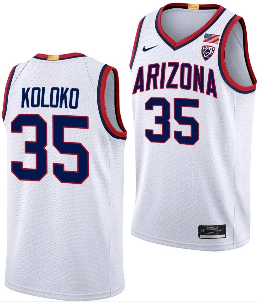 Christian Koloko Jersey Arizona Wildcats College Basketball Limited #35 by My store basketball