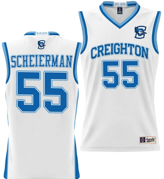 Creighton Bluejays Jersey #55 Creighton Bluejays College NIL Basketball Lightweight White by My store basketball