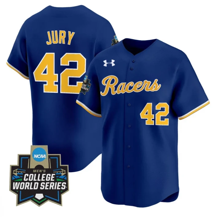 Charlie Jury Jersey #42 Murray State Racers 2025 World Series Stitched Navy by My Store