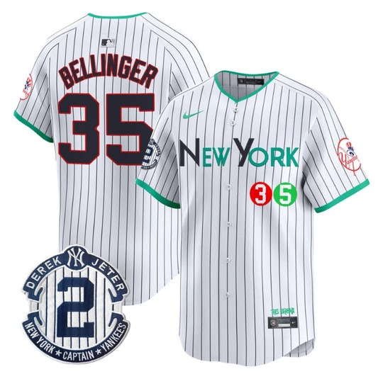 Cody Bellinger Jersey #35 New York Yankees City Connect Vapor Premier Limited Stitched Pinstripe by My Store