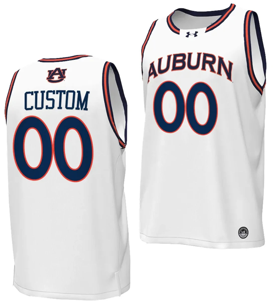 Custom Auburn Tigers Jersey Name and Number Replica College Basketball 2023-24 White by My store basketball