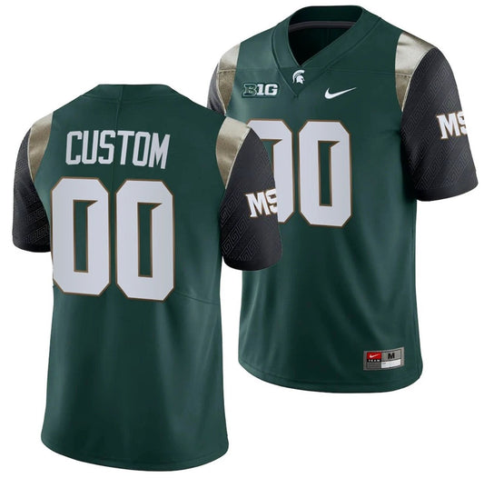 Custom Michigan State Spartans Jersey Name and Number College NCAA Football Limited Green by My Store