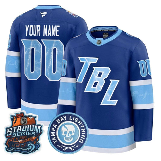 Custom Tampa Bay Lightning Jersey 2026 Stadium Series Patch Premium Stitched by Hockey David
