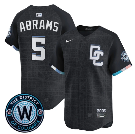 CJ Abrams Jersey #5 Washington Nationals 2025 City Connect Vapor Premier Limited Stitched Navy by My Store