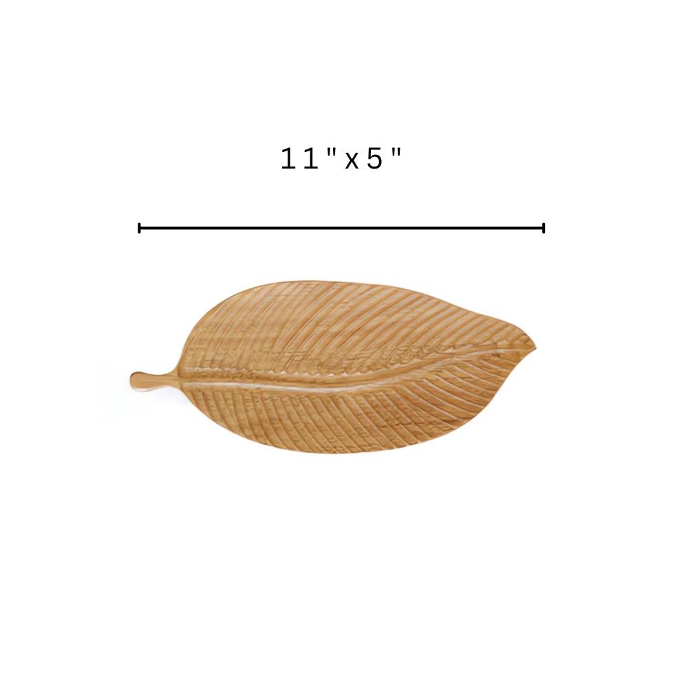 Rustic Leaf Wooden Serving Trays by Casa & Beyond