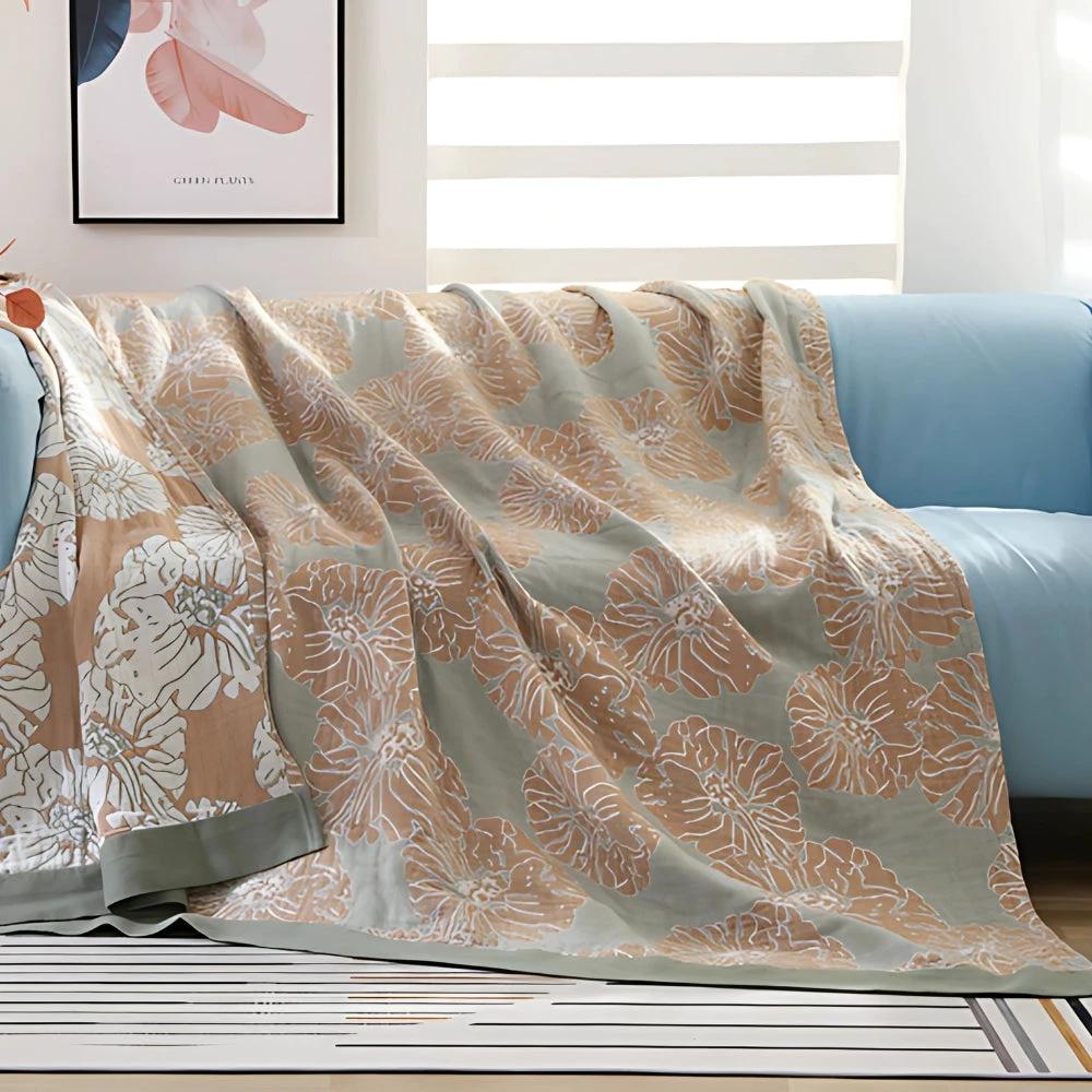 Botanical Bliss Cotton Blanket by Casa & Beyond