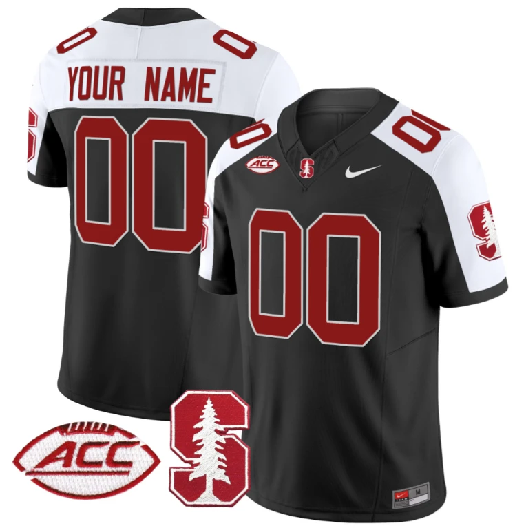 Custom Stanford Cardinal Jersey Name and Number Vapor Limited College Football Stitched Black Alternate by My Store