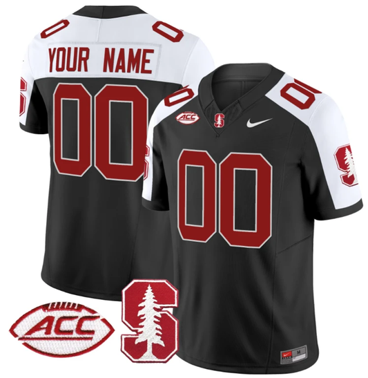 Custom Stanford Cardinal Jersey Name and Number Vapor Limited College Football Stitched Black Alternate by My Store
