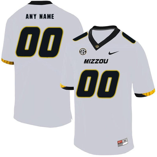 Custom Missouri Tigers Jersey Name and Number NCAA College Football White by My Store