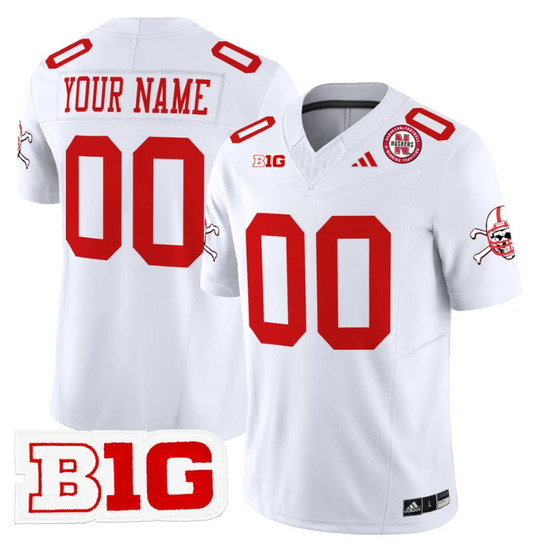 Custom Nebraska Cornhuskers Jersey 2024 Vapor V2 Football White by My Store