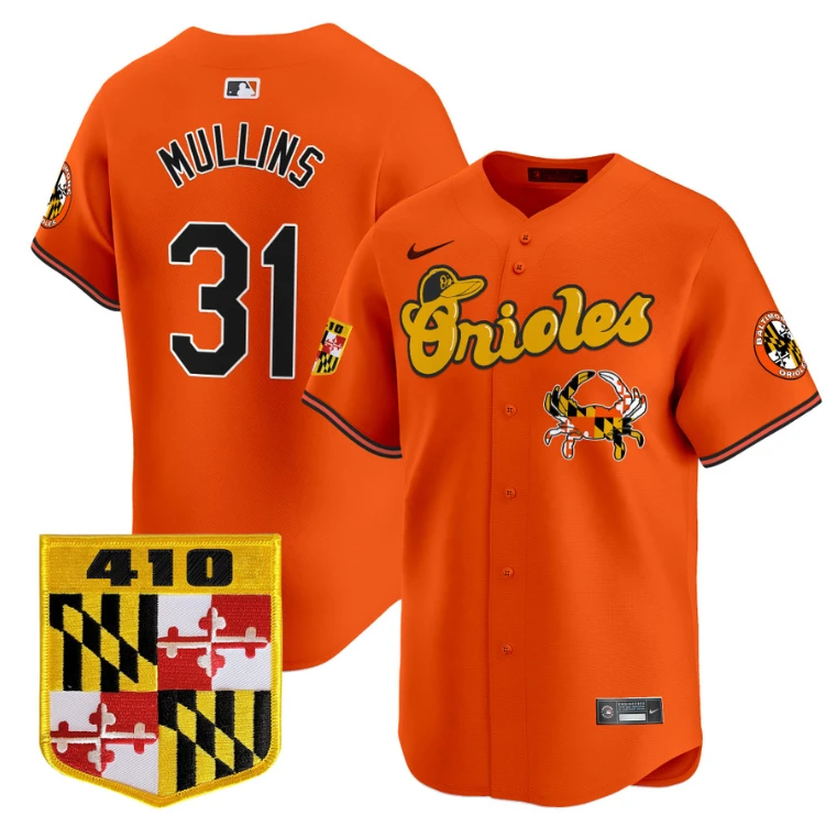 Cedric Mullins Jersey #31 Baltimore Orioles 410 & Chesapeake Crab Patch Limited Stitched Orange by My Store