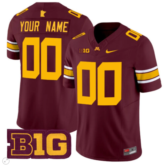 Custom Minnesota Golden Gophers Jersey Name and Number Vapor Limited Football Maroon by My Store