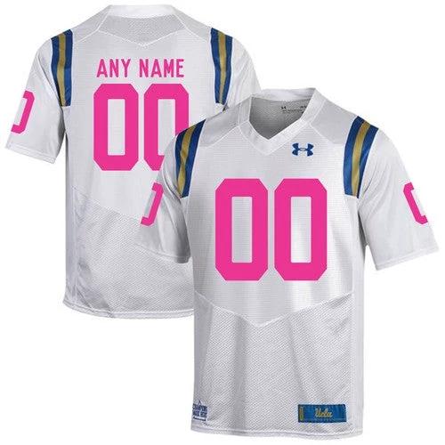 Custom UCLA Bruins Jersey Name and Number NCAA College Football White Pink by My Store