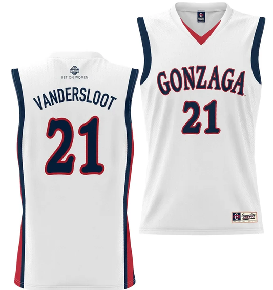 Courtney Vandersloot Jersey #21 Gonzaga Bulldogs NIL College Basketball Lightweight White by My store basketball